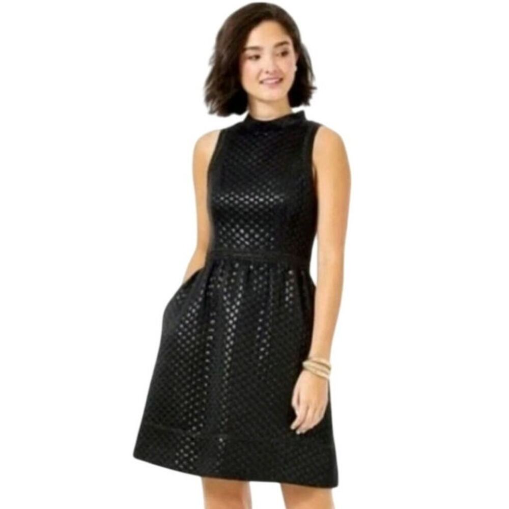 Lilly Pulitzer Black Zaria Dress Ladies Size 12 NWT